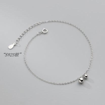 Bead Sterling Silver Anklet