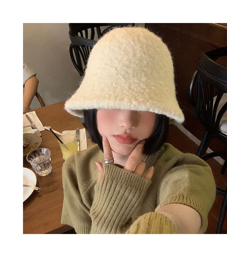 Cloche Plain Wool Hat