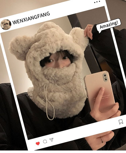 Balaclava Chenille Ear Bear