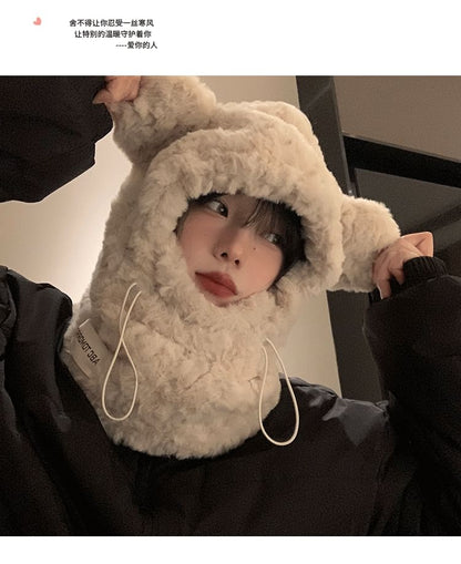 Balaclava Chenille Ear Bear