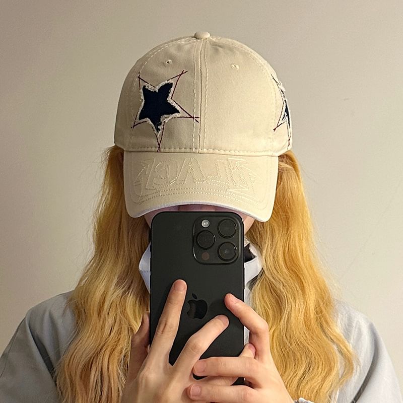 Embroidered Star Baseball Cap