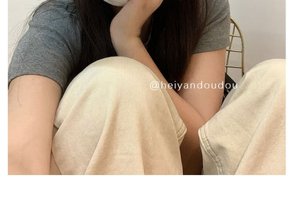 Baseball Embroidered Cap Washed Lettering Denim