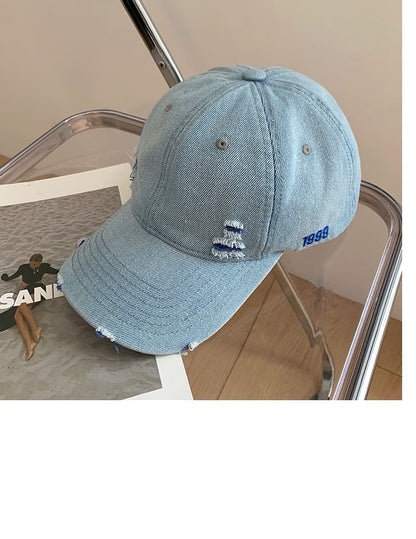 Denim Baseball Washed Cap Distressed