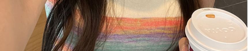 Heart hat Print Denim Washed Bucket