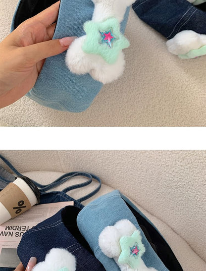 Accent Beret Denim Washed Bone