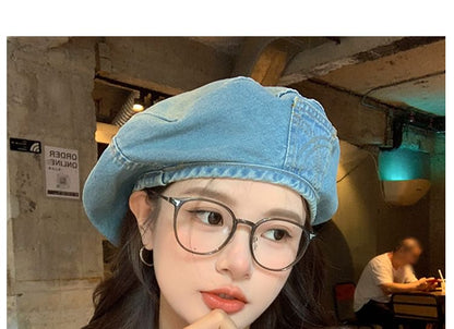 Washed Denim Beret