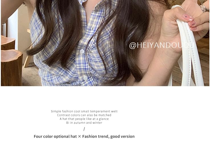 Washed Denim Newsboy Cap