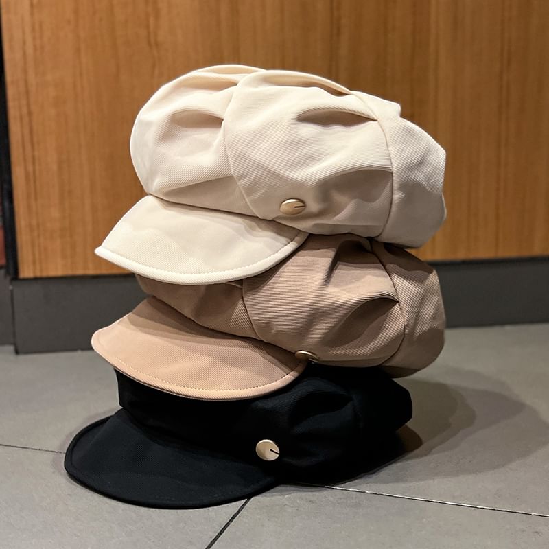 Newsboy Plain Cap Ruched
