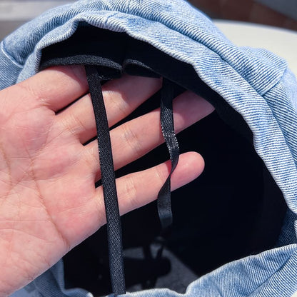 Washed Beret Denim Distressed