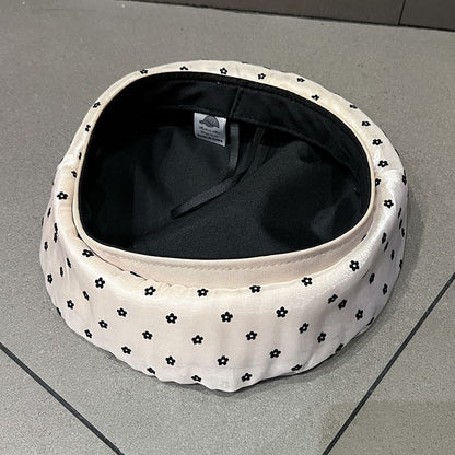 Mesh Print Beret Floral