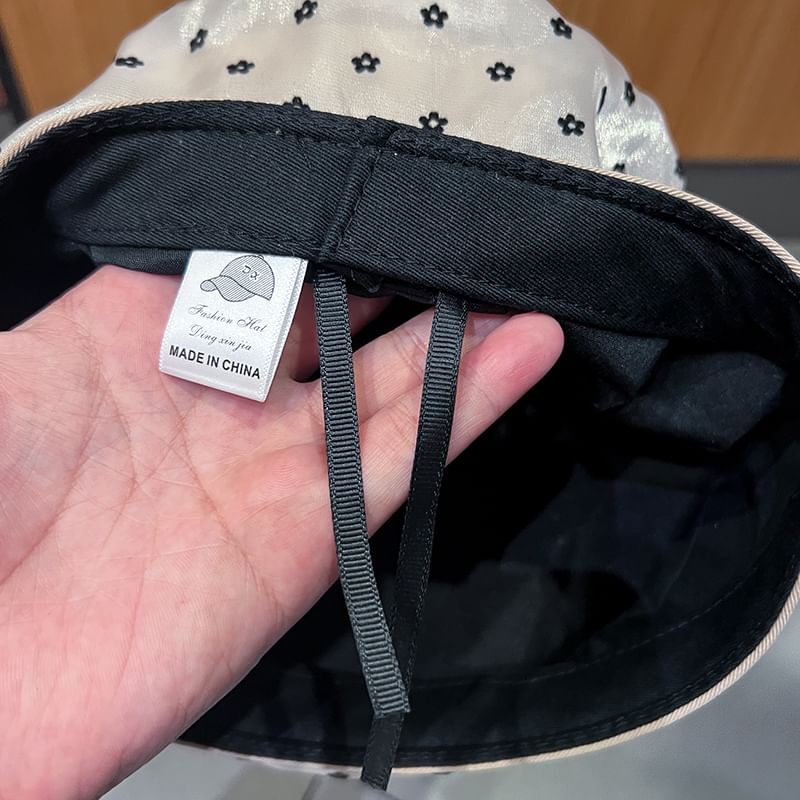 Mesh Print Beret Floral