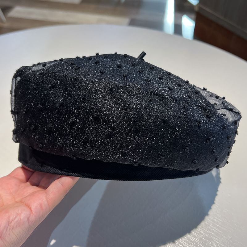 Beret Jacquard Mesh