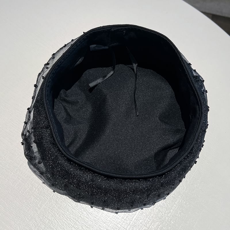 Beret Jacquard Mesh