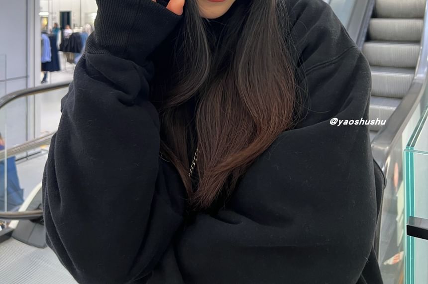 Applique Lettering Cat Ear Beanie Knit