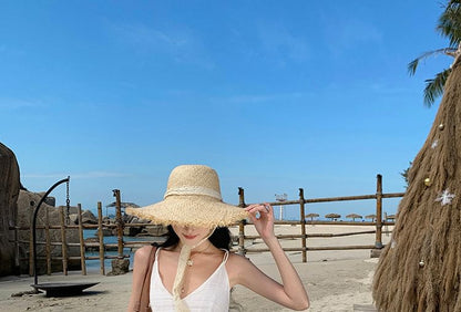 Maxi Sleeveless Dress A-Line Plain V-Neck