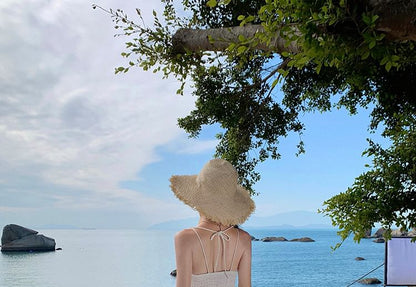 Maxi Sleeveless Dress A-Line Plain V-Neck