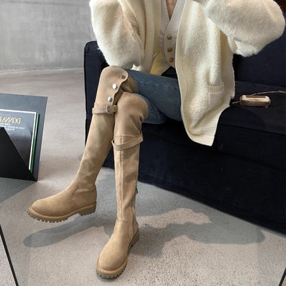 Fleece-Lined Over-the-Knee Boots