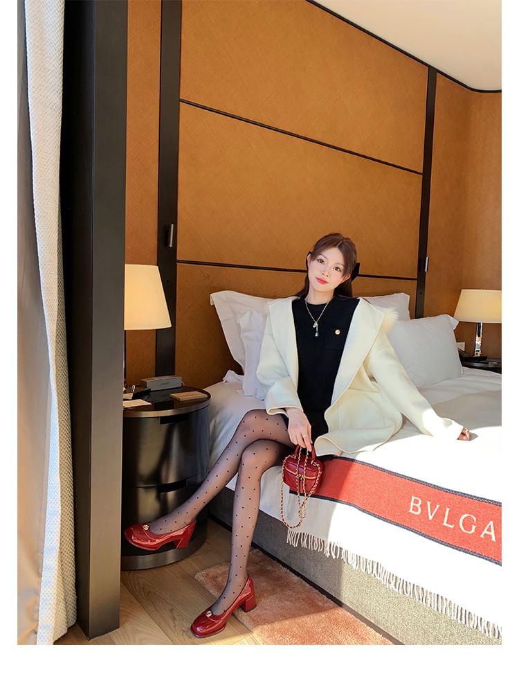 Platform Heel Floral Pumps Chunky