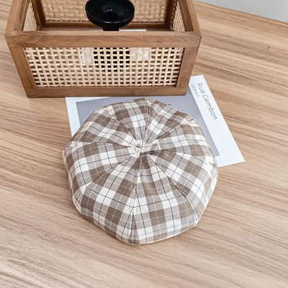 Plaid Hat Beret