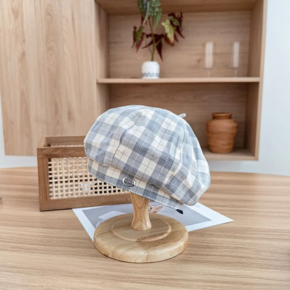 Plaid Hat Beret