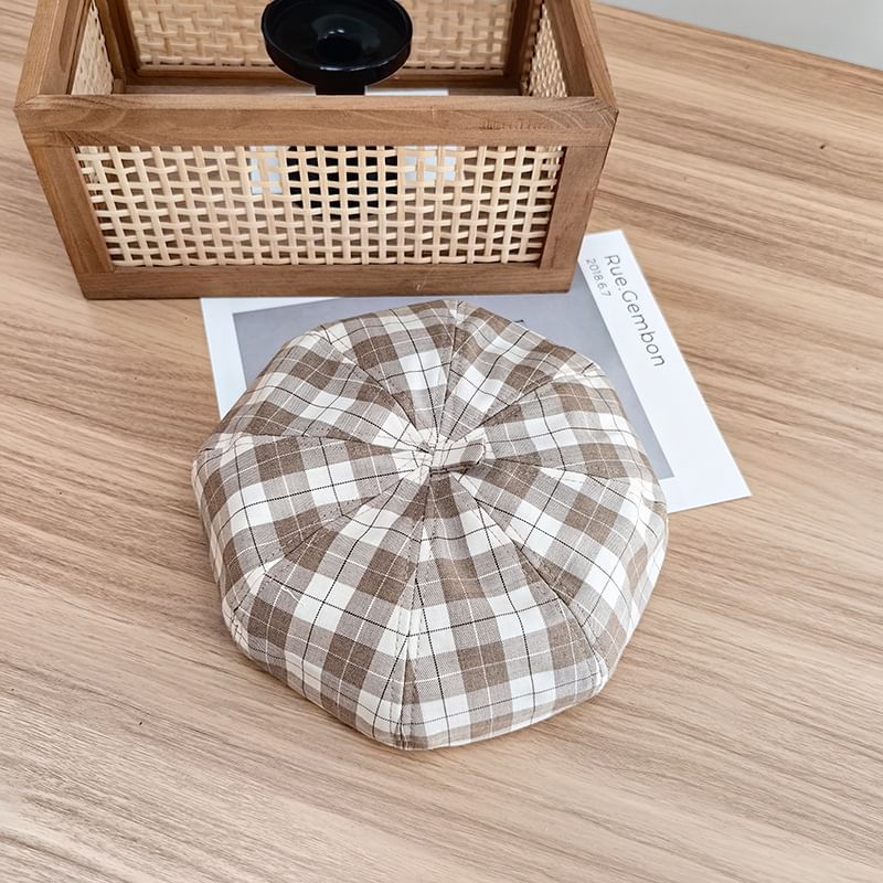 Plaid Hat Beret