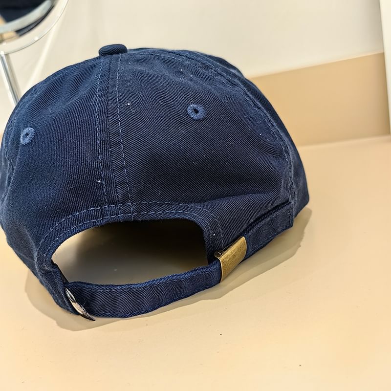 Cap Baseball Distressed Embroidered Lettering