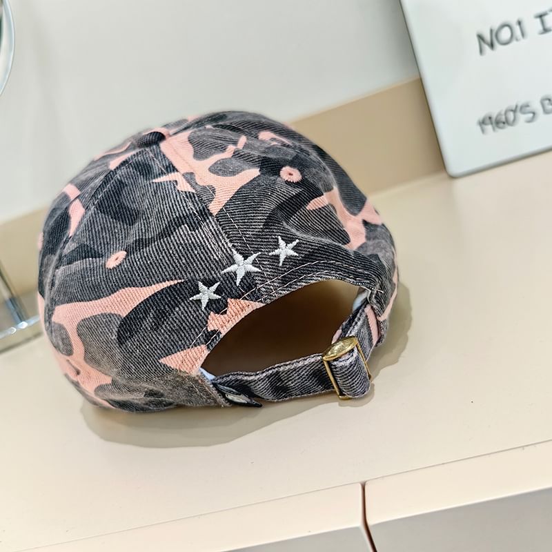 Cap Lettering Baseball Distressed Embroidered