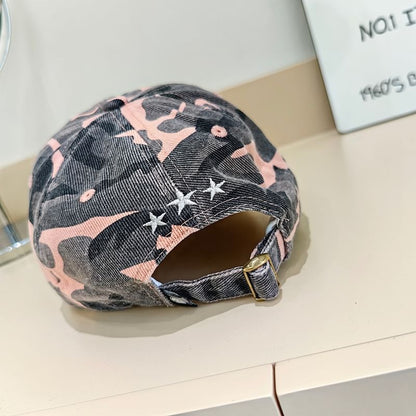 Cap Lettering Baseball Distressed Embroidered