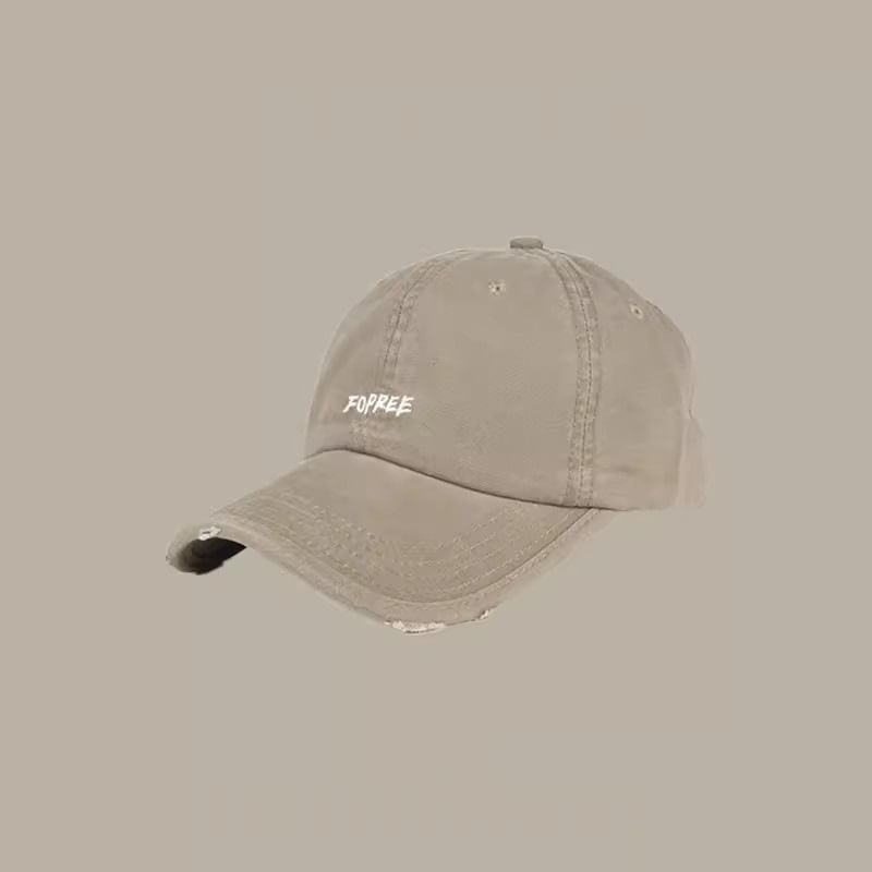 Embroidered Baseball Distressed Cap Lettering