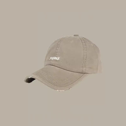 Embroidered Baseball Distressed Cap Lettering