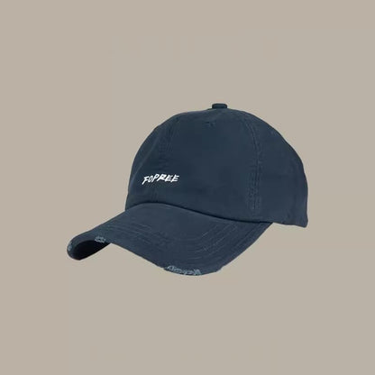 Embroidered Baseball Distressed Cap Lettering