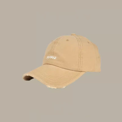 Embroidered Baseball Distressed Cap Lettering