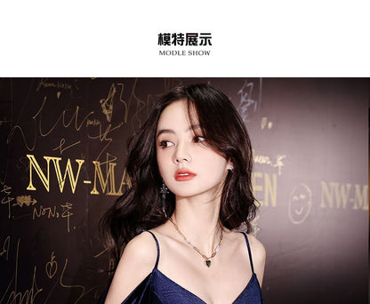 Gown Cold-Shoulder Sequin Side-Slit Evening Trumpet