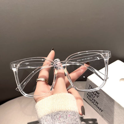 Blocking Square Frame Light Glasses Blue