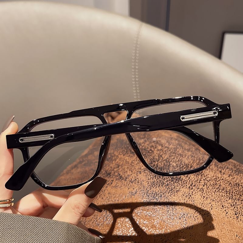 Frame Blocking Square Light Blue Glasses