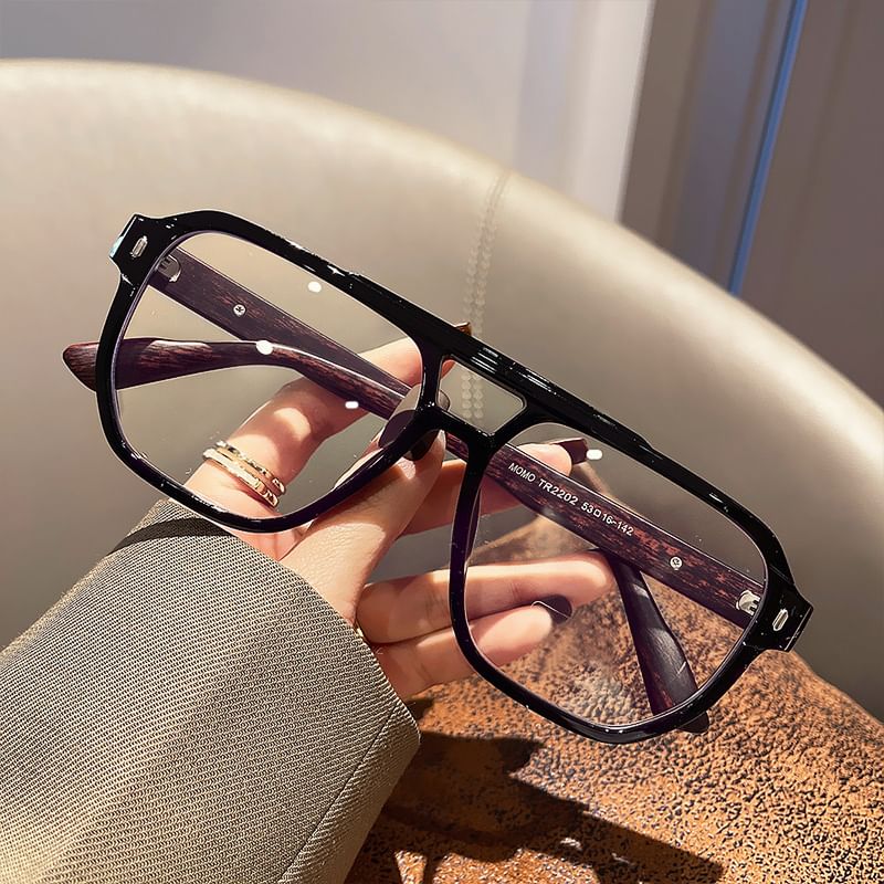 Frame Blocking Square Light Blue Glasses