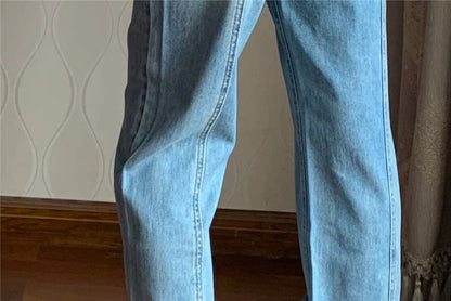 High Waist Washed Bootcut Jeans