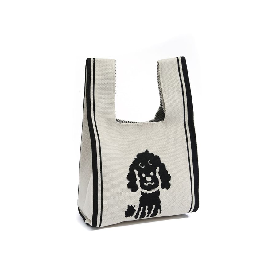 Tote Dog Bag Jacquard Knit