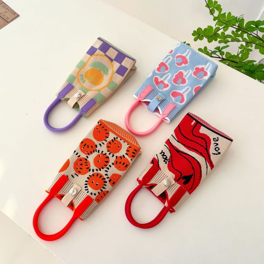 Handle Top Bag Knit Crossbody