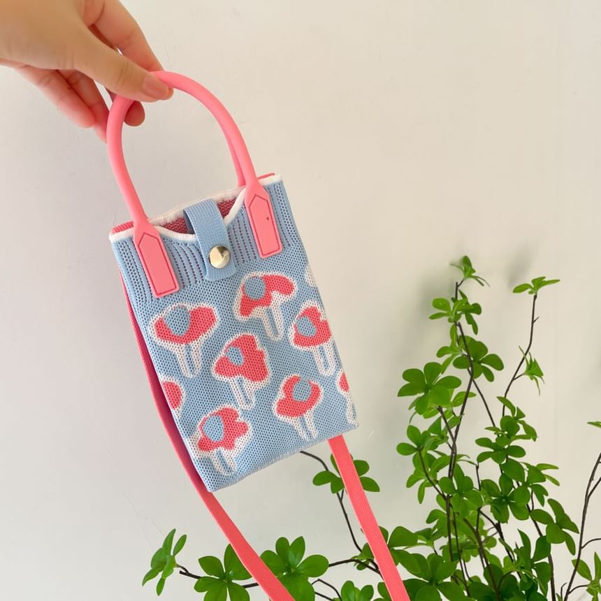 Handle Top Bag Knit Crossbody