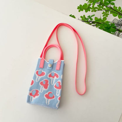 Handle Top Bag Knit Crossbody