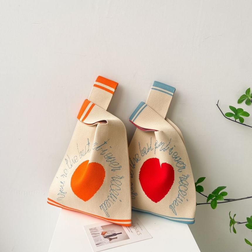 Knit Patterned Bag Tote