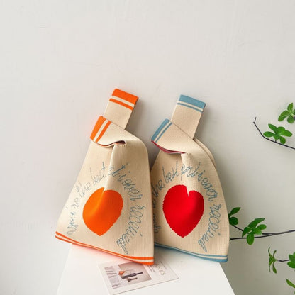 Knit Patterned Bag Tote