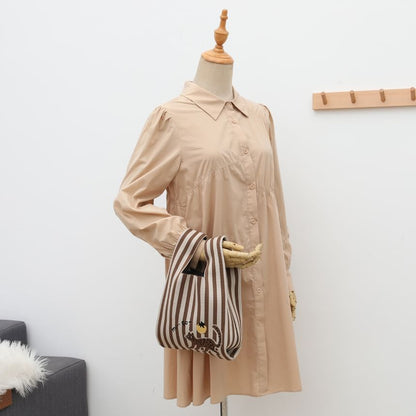 Cat Knit Tote Jacquard Bag