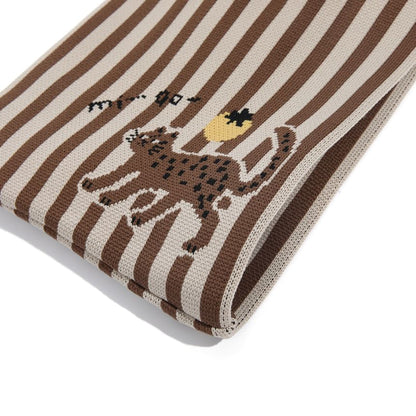 Cat Knit Tote Jacquard Bag