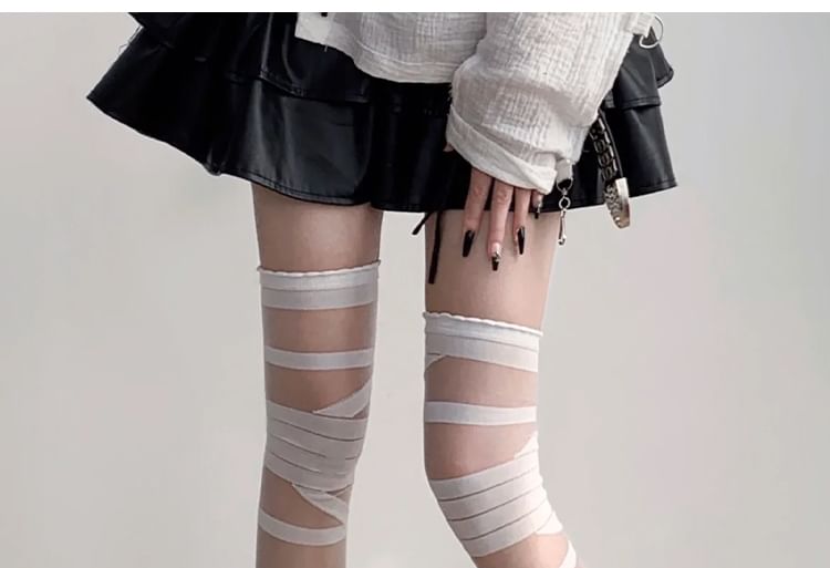 Patterned Over The Knee Socks / Set