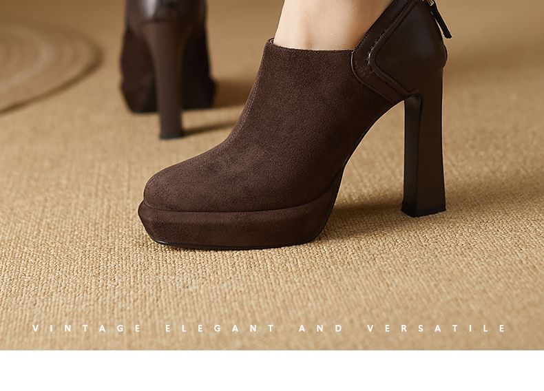 Ankle Boots Heel Chunky
