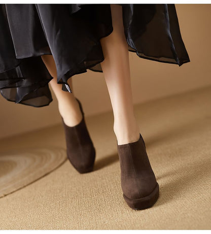 Ankle Boots Heel Chunky