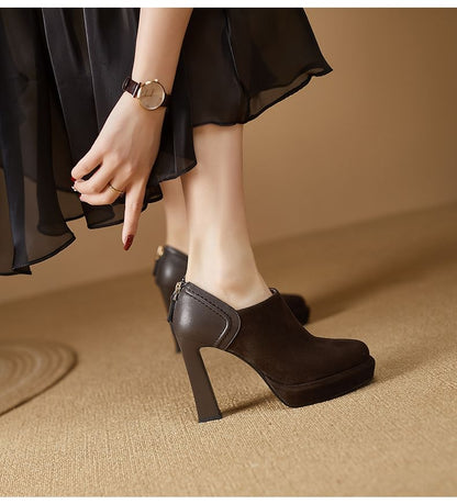 Ankle Boots Heel Chunky