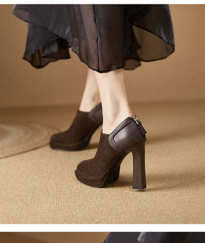 Ankle Boots Heel Chunky